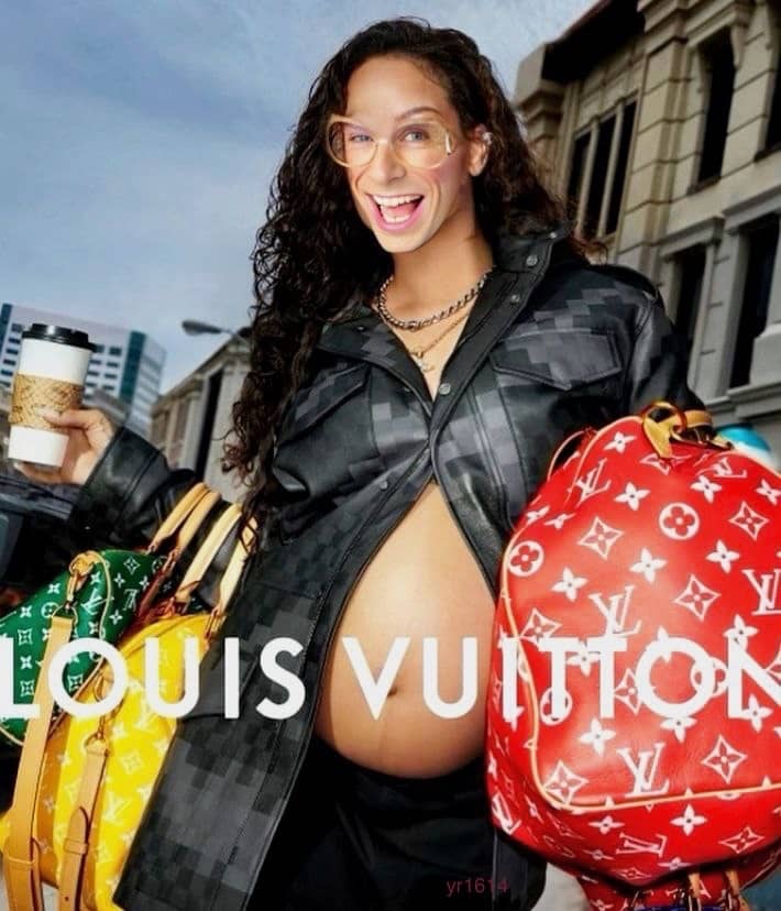 Madge Weinstein as Rihanna advertising Louis Vuitton